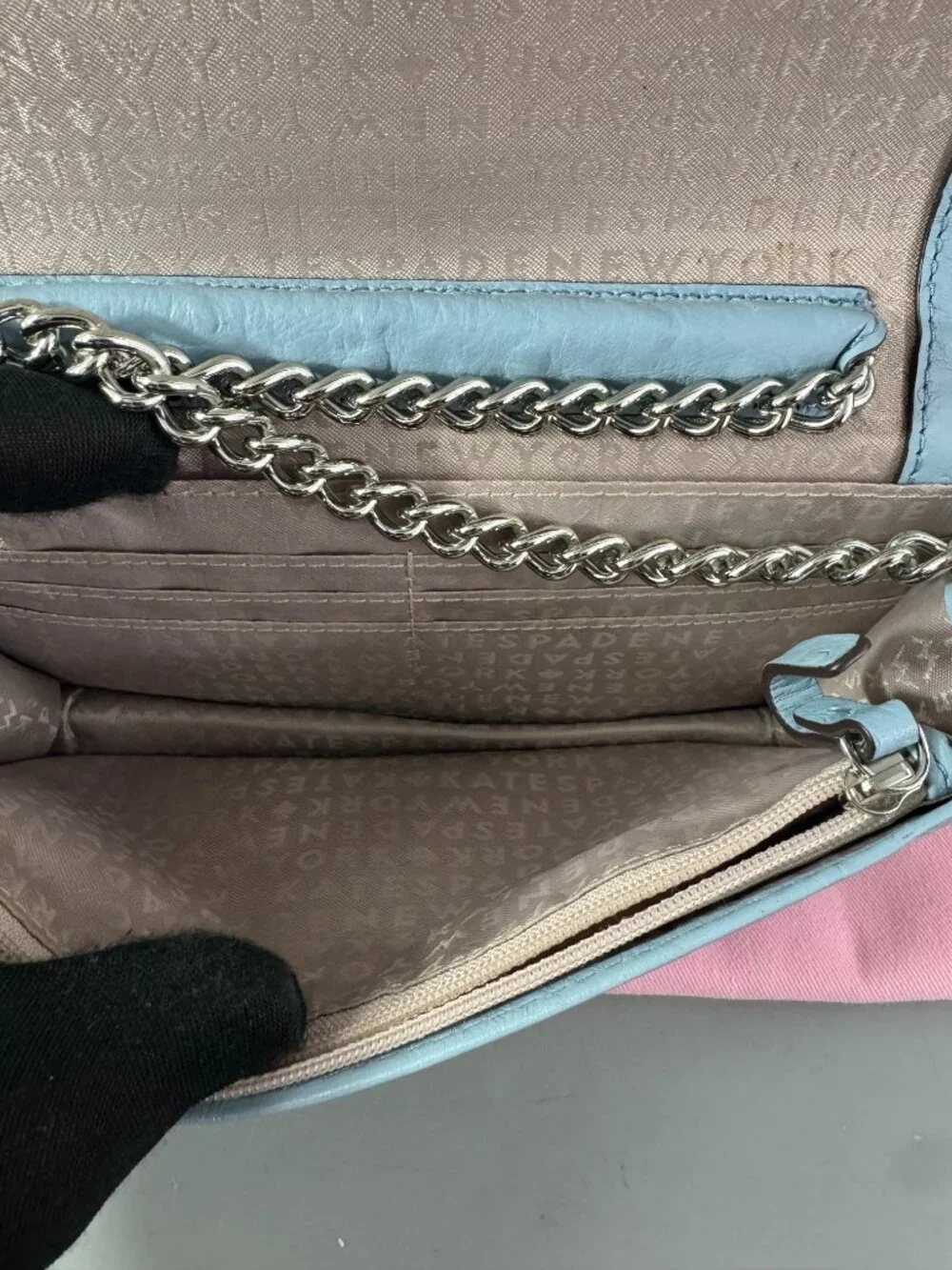 Kate Spade Leather Isabeli Alexander Avenue Crossbody Chain Bag